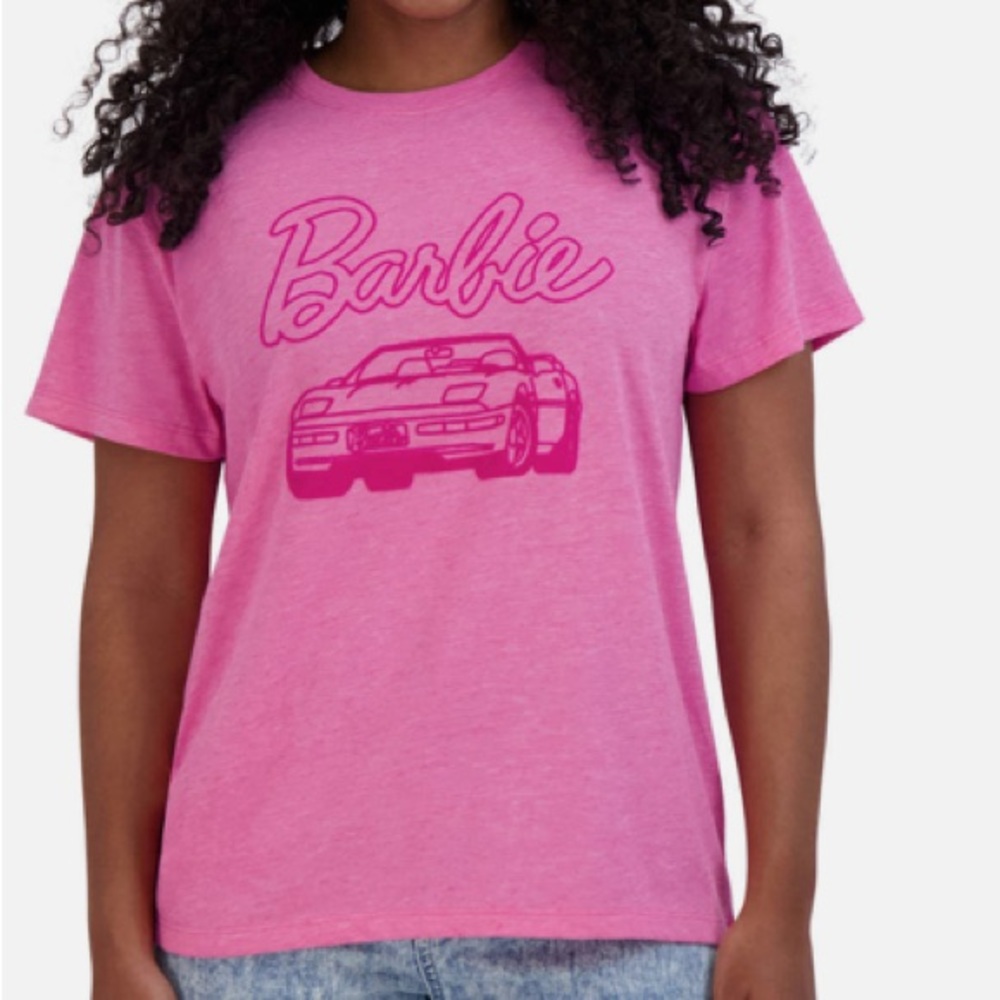 Barbie Women’s Classic Convertible Short Sleeve Graphic Tee Shirt size:X…
